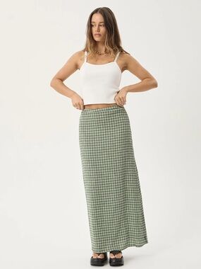 Afends Base Seesucker Maxi Skirt